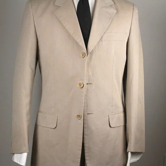 38R Banana Republic Mens‎ Blazer Sport Coat 3-Bttn Casual Jacket Cotton E02171